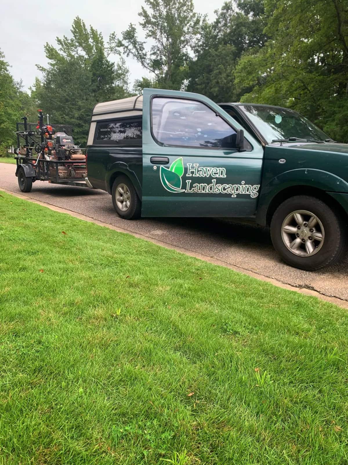 Completed landscaping work
